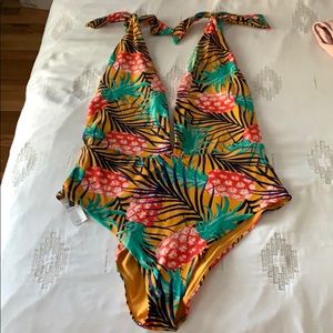Aerie Hawaiian deep V one piece swimsuit